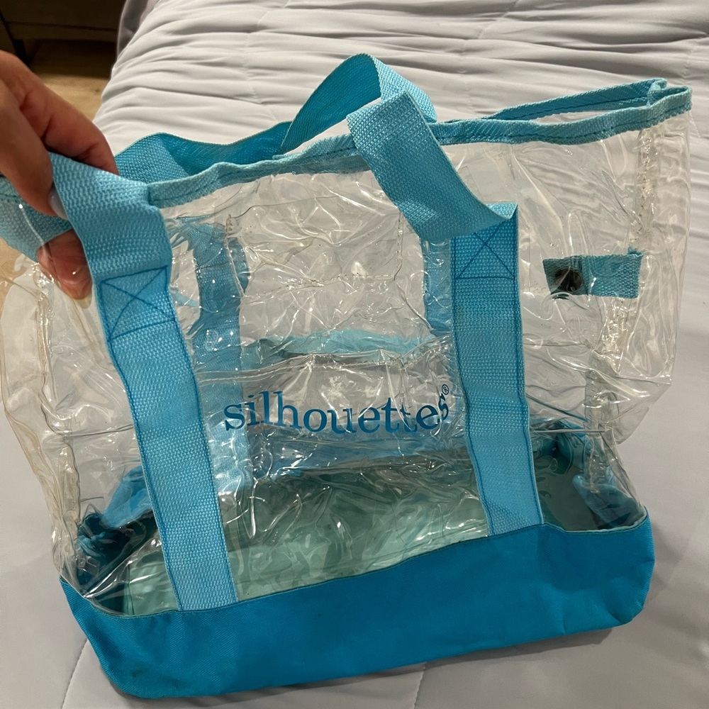 Silhouette Clear and Blue Tote Bag